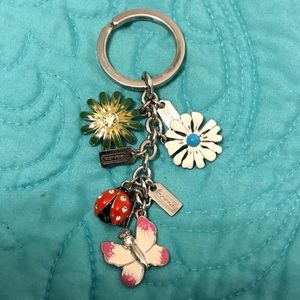 Coach Butterfly Ladybug Flower Keychain